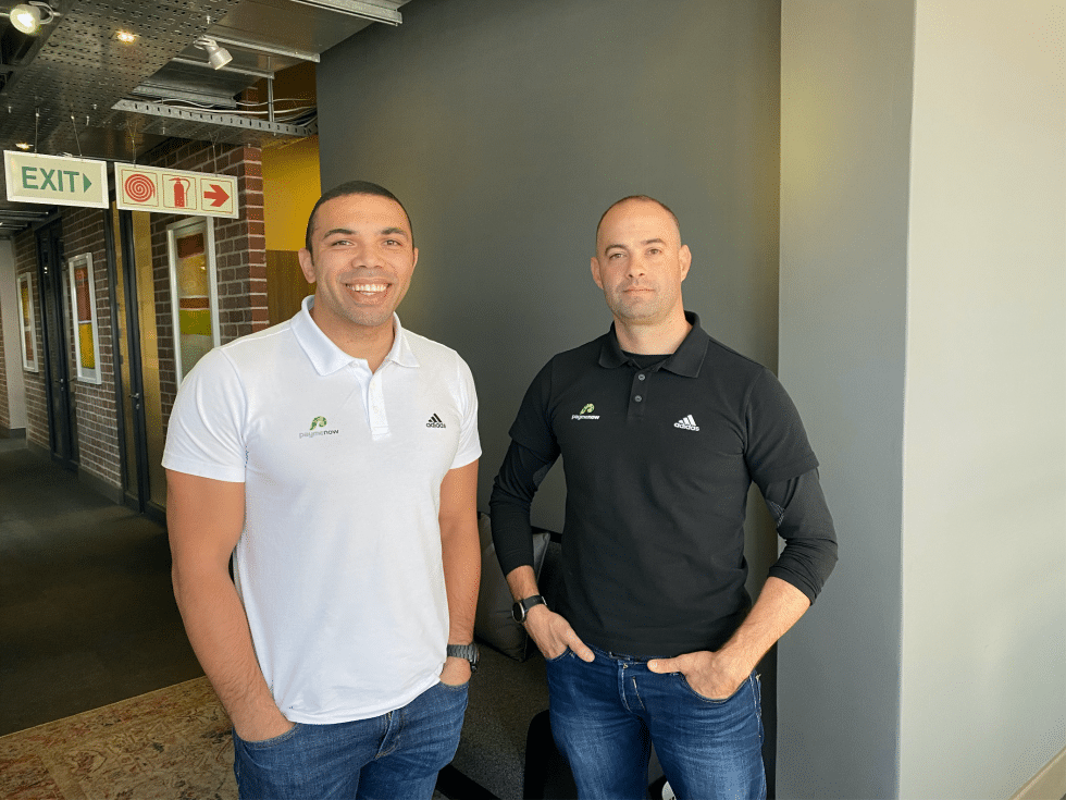 Bryan Habana and Deon Nobrega with Shoprite